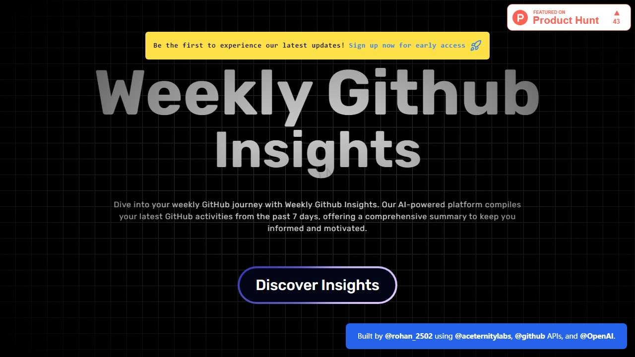Weekly Github Insights