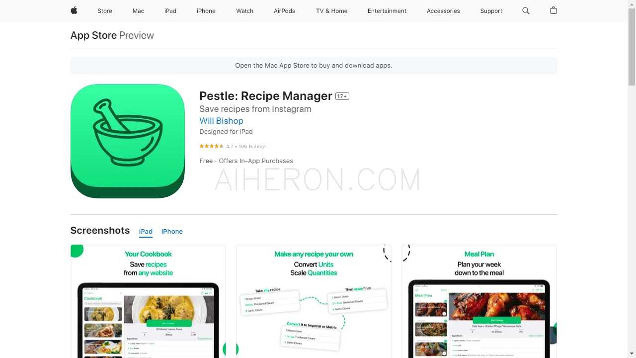 Pestle: Recipe Manager