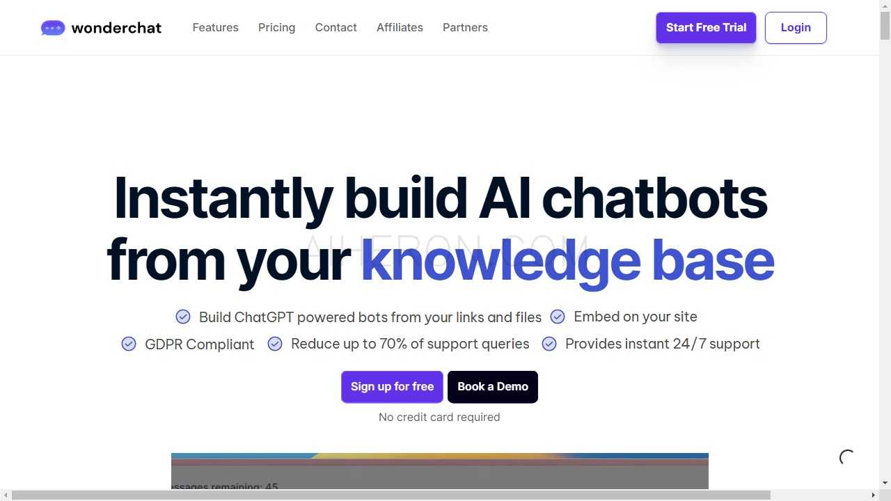 Wonderchat - Build a ChatGPT for your website