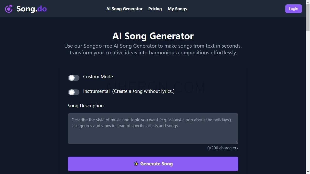 Free AI Song Generator ｜ Song.do