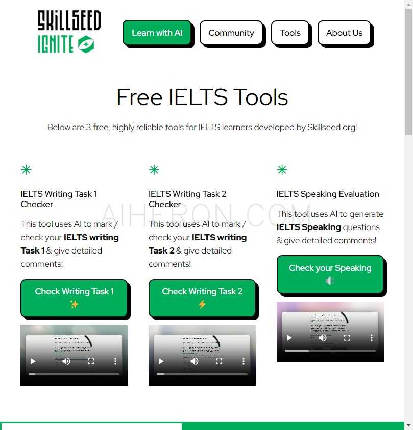 Free IELTS AI Tools - Skillseed