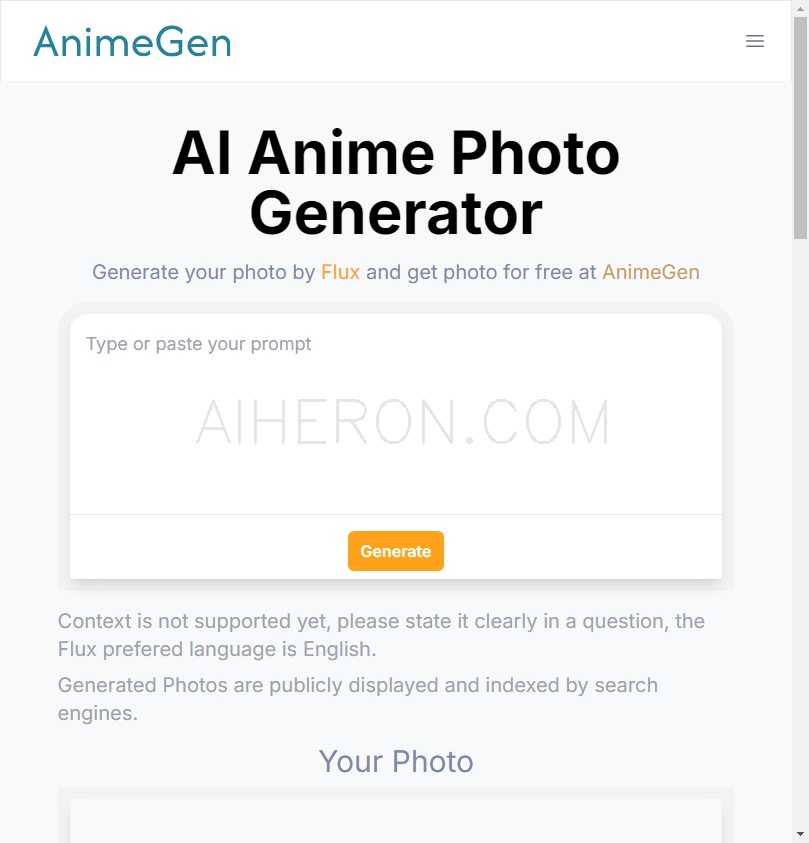 AI Anime Photo Generator | AnimeGen