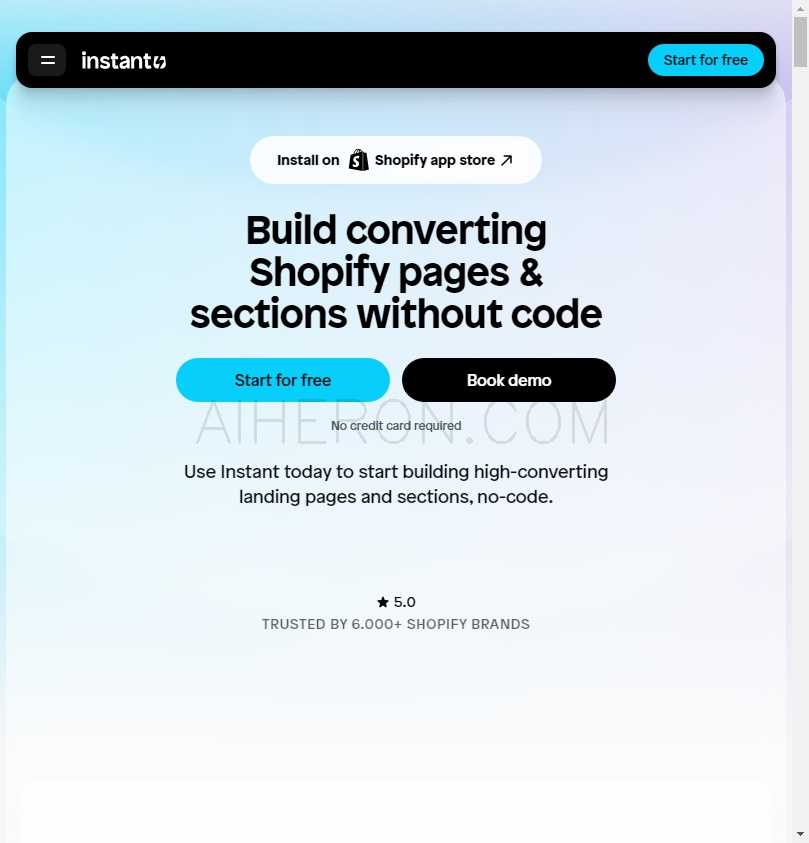 Instant Landing Page Builder for Shopify