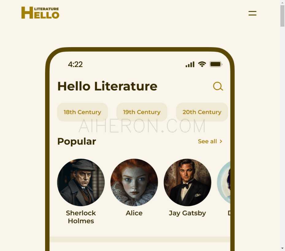 Hello Literature - 与书中角色对话