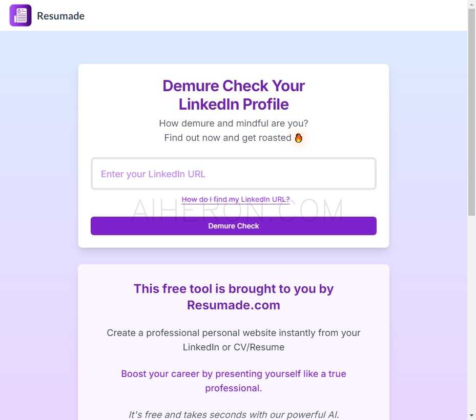Demure Check: Your LinkedIn Profile