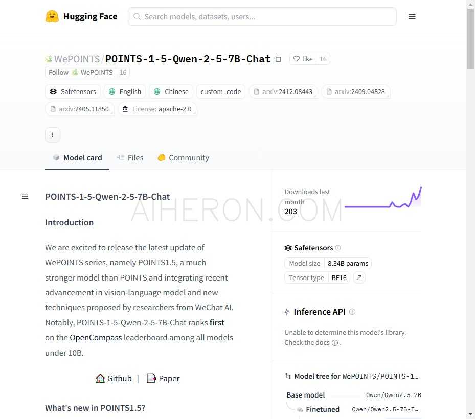 WePOINTS POINTS-1.5 Qwen-2.5-7B-Chat
