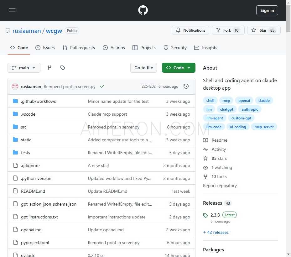 GitHub - rusiaaman/wcgw