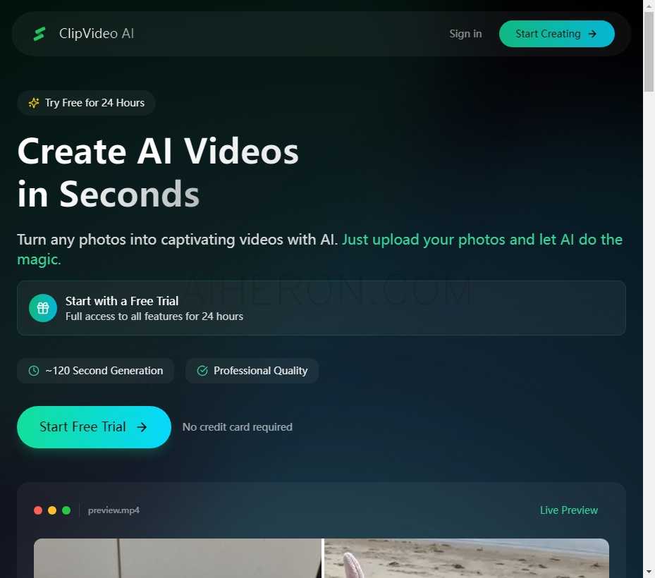 Fast AI Video Generator | Instant Video Creation | ClipVideo AI