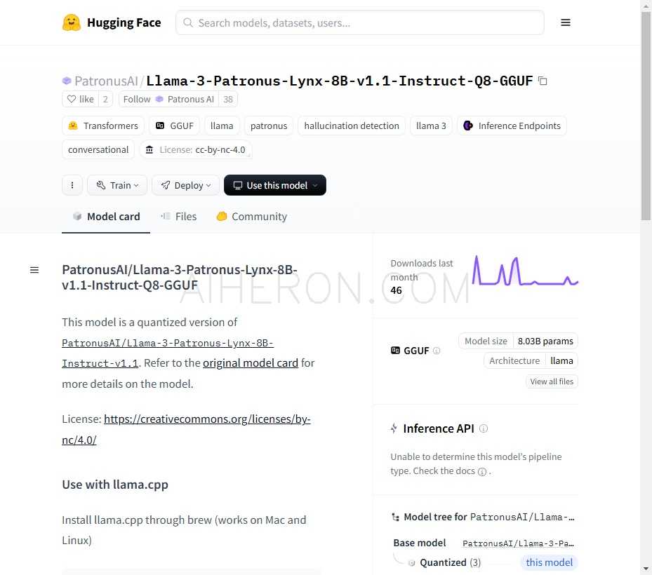 PatronusAI/Llama-3-Patronus-Lynx-8B-v1.1-Instruct-Q8-GGUF