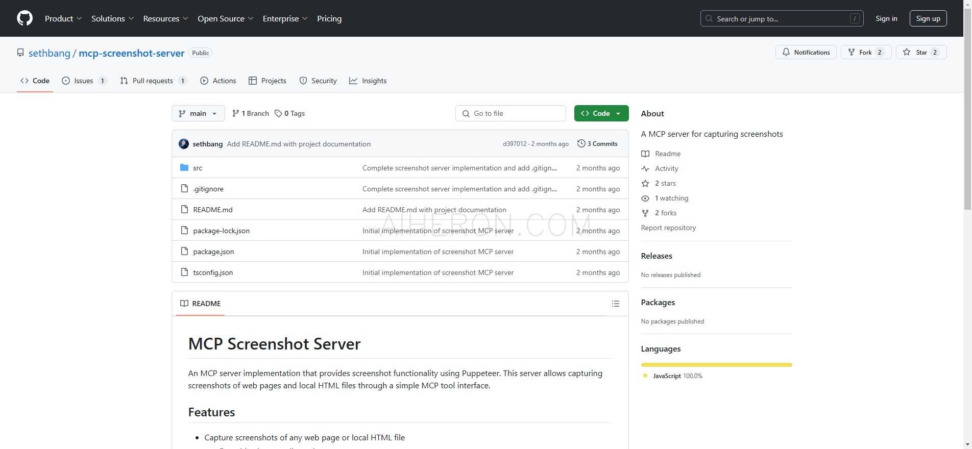 MCP Screenshot Server with Puppeteer