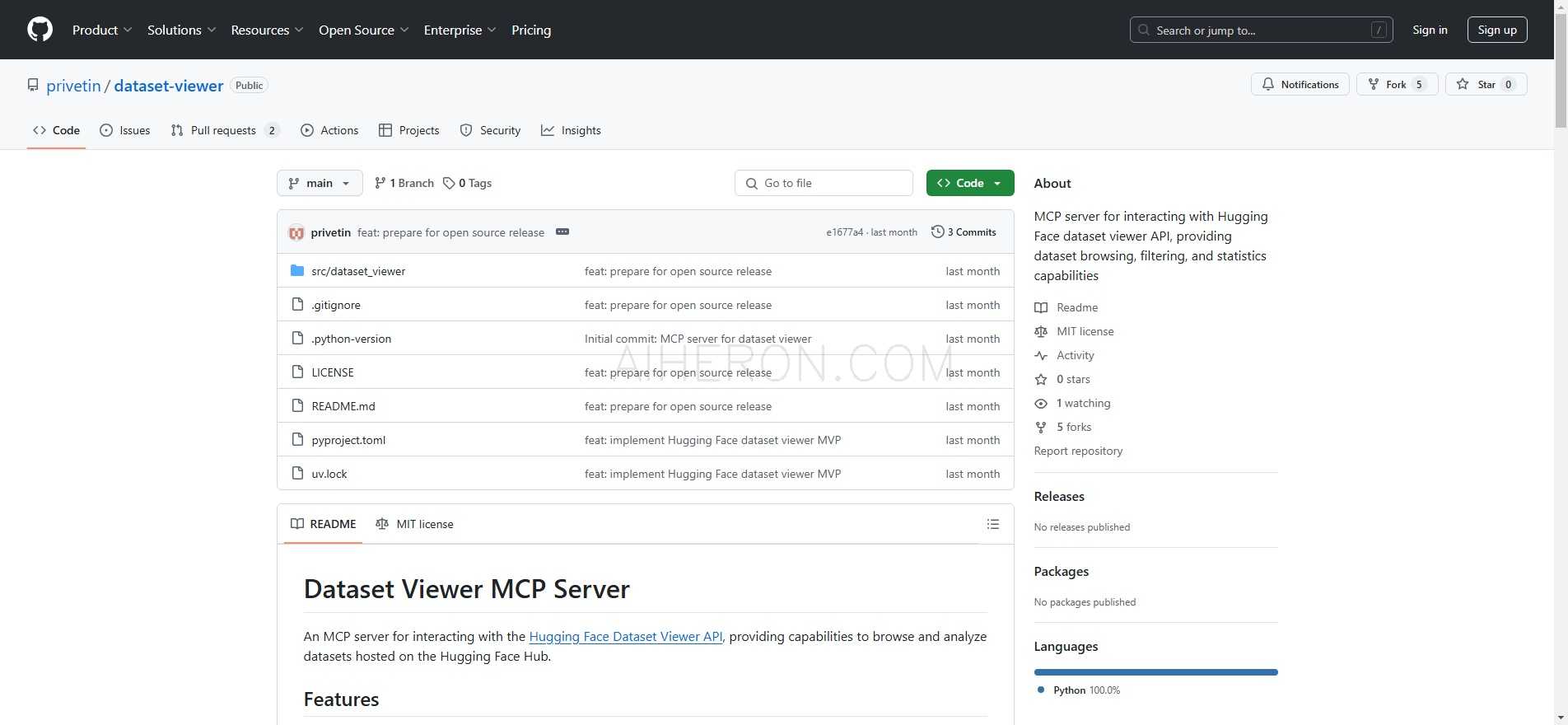 MCP Server for Hugging Face Dataset Viewer API