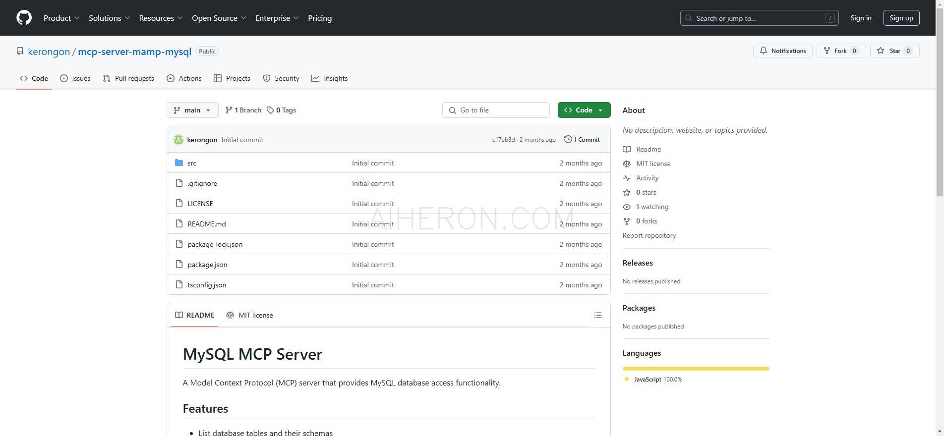 MCP MySQL Database Access Server