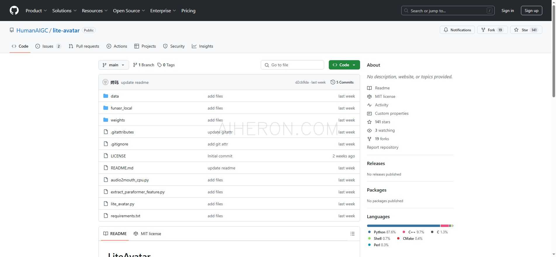 GitHub - HumanAIGC/lite-avatar