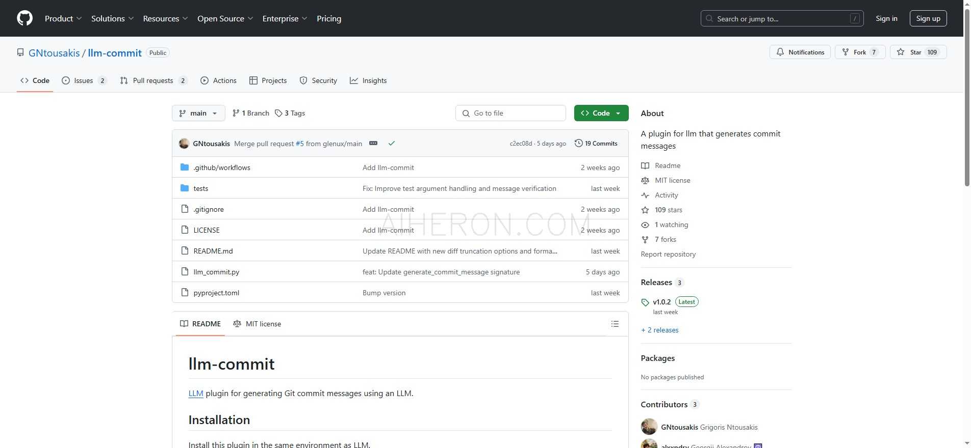 GitHub - GNtousakis/llm-commit: A plugin for llm that generates commit messages