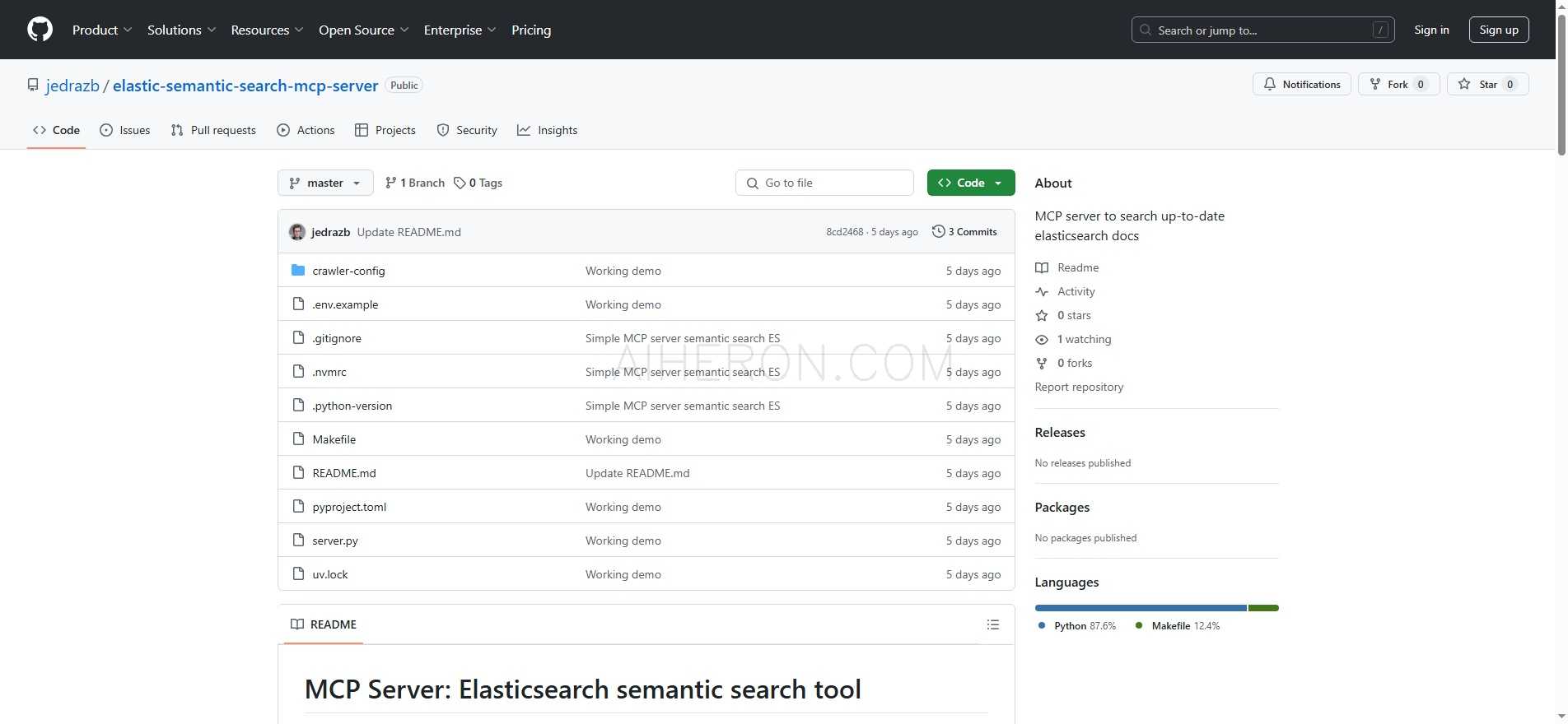 MCP Server: Elasticsearch semantic search tool