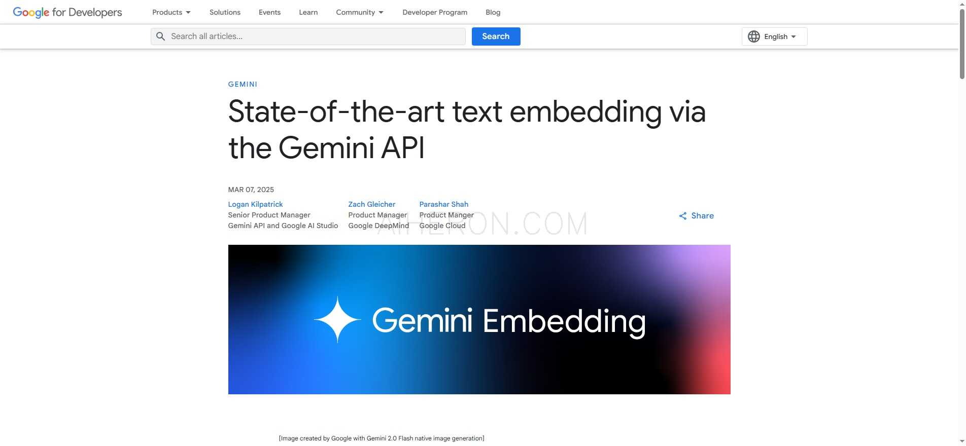 State-of-the-art text embedding via the Gemini API