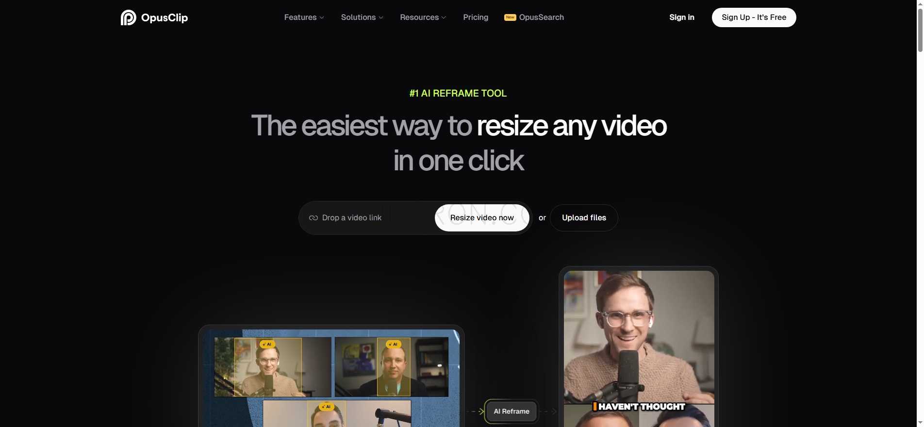 AI Reframe | OpusClip
