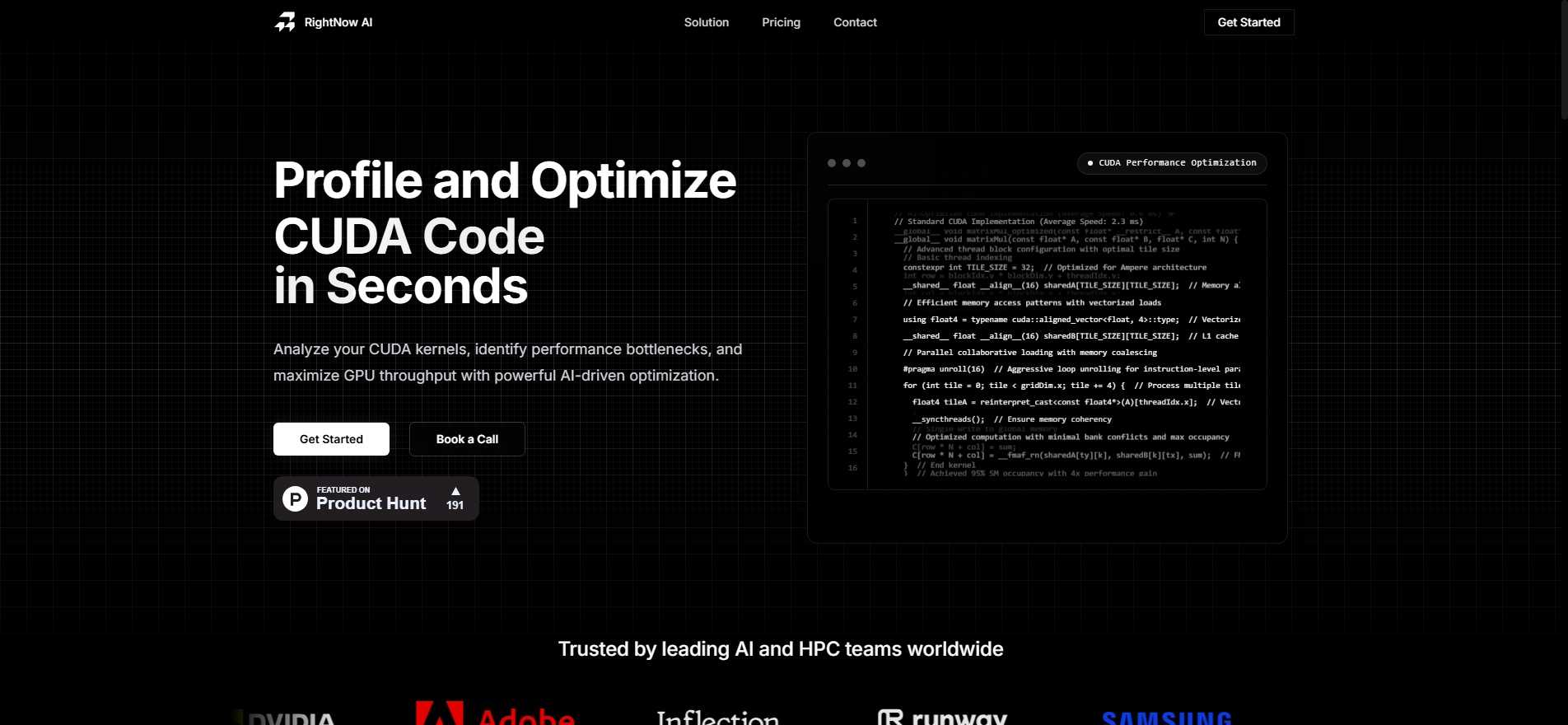 RightNow AI - CUDA Code Optimization