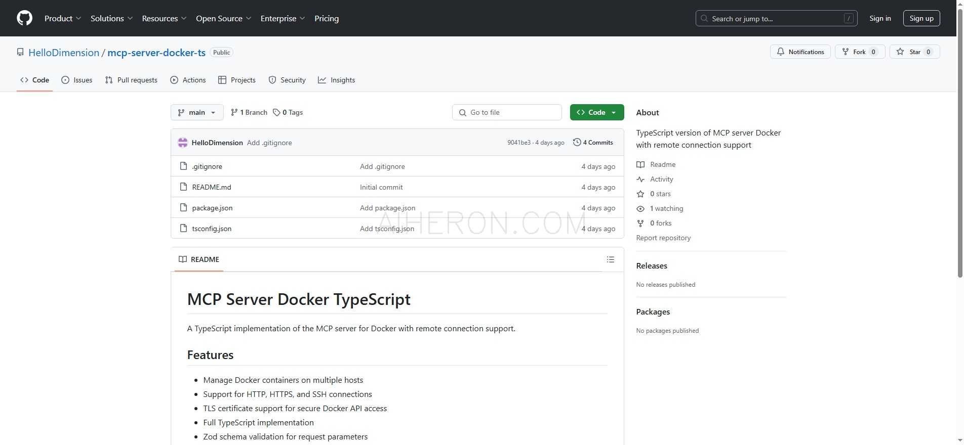 MCP Server Docker TypeScript