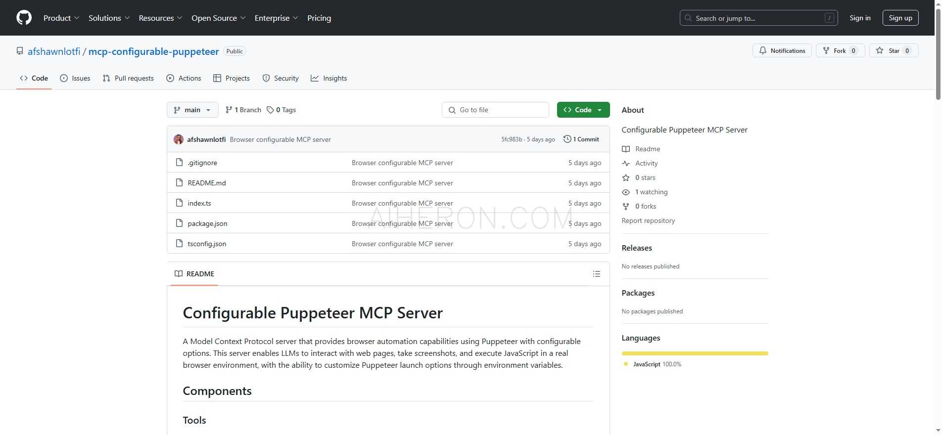 Configurable Puppeteer MCP Server