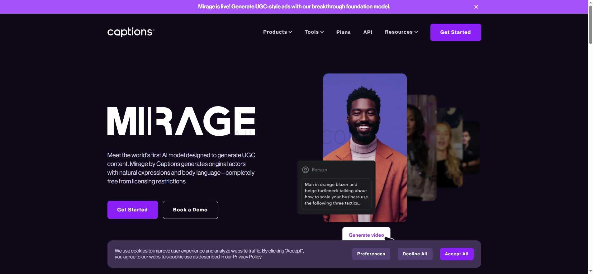 Mirage - The First UGC Foundation Model