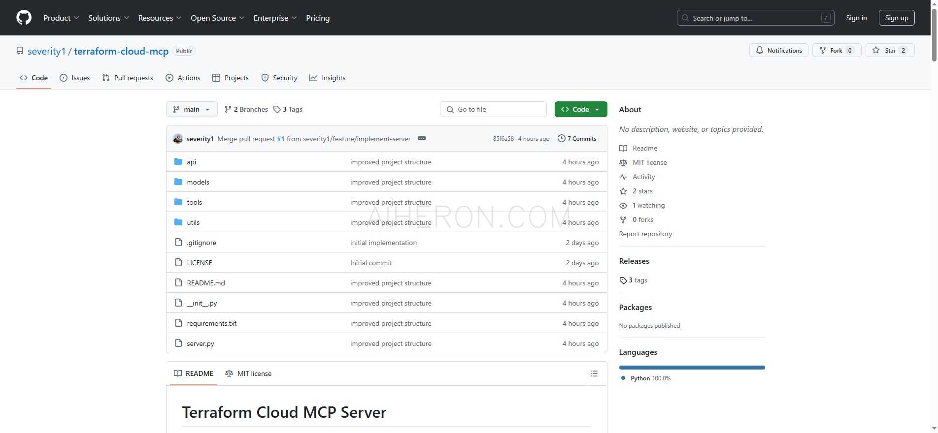 A Model Context Protocol (MCP) server that integrates Claude with the Terraform Cloud API, allowing Claude to manage your Terraform infrastructure through natural conversation.