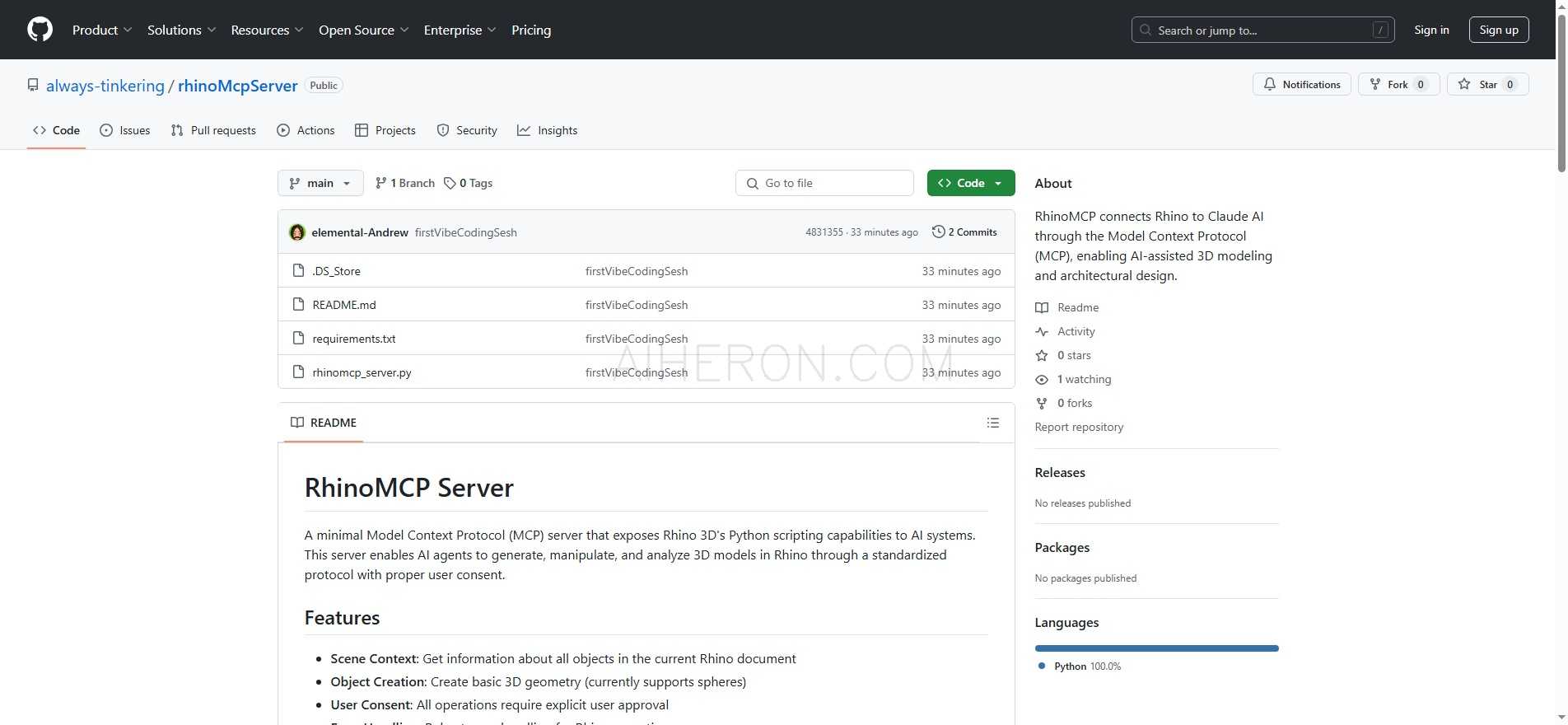 RhinoMCP - Rhino Model Context Protocol Integration