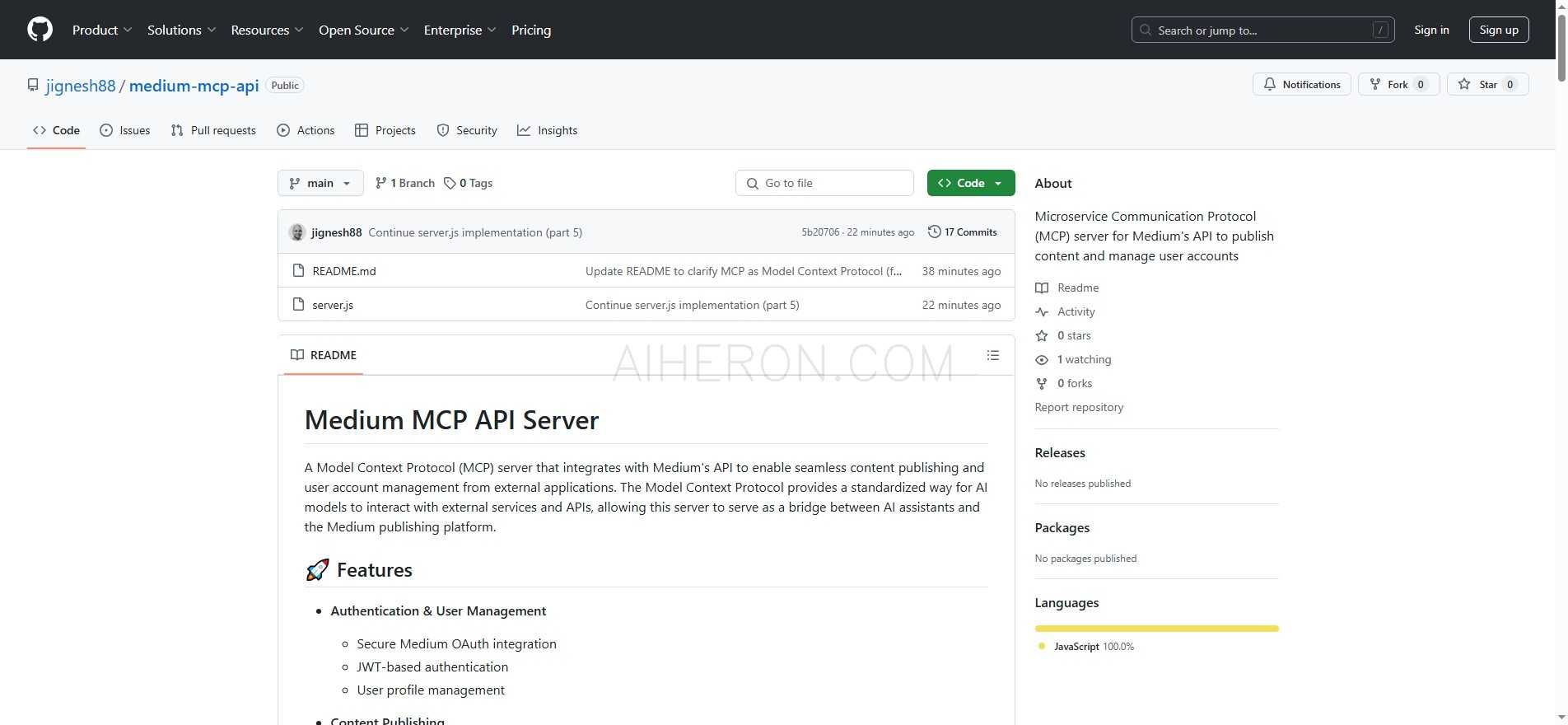 Medium MCP API Server