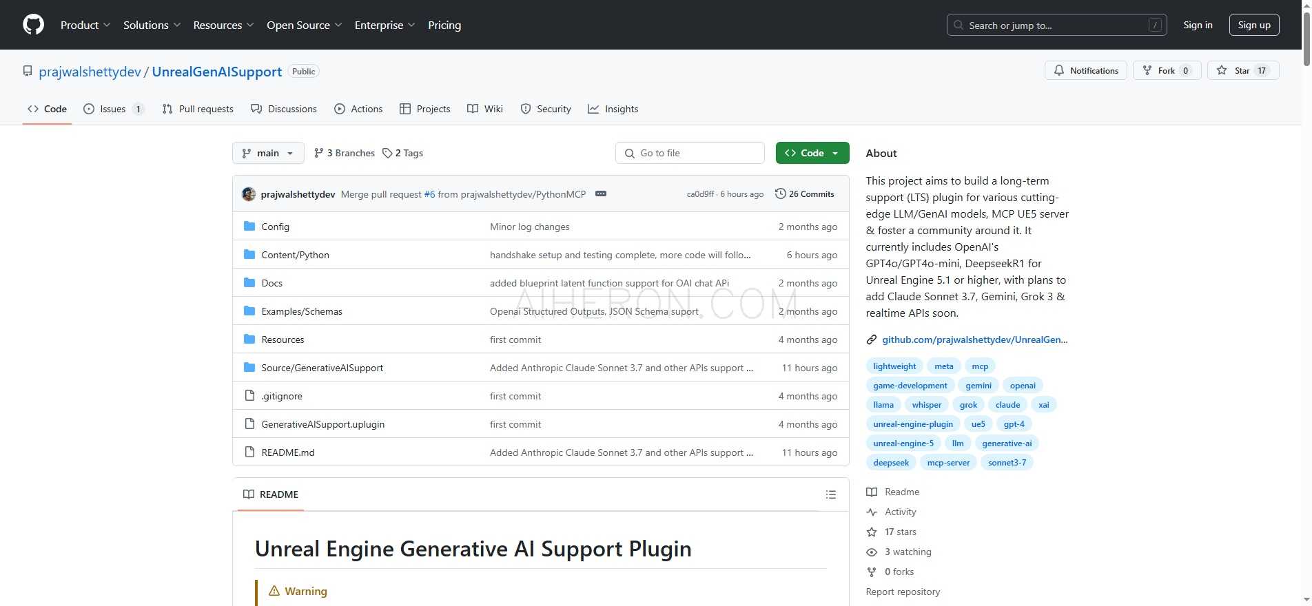 Unreal Engine Generative AI Support Plugin