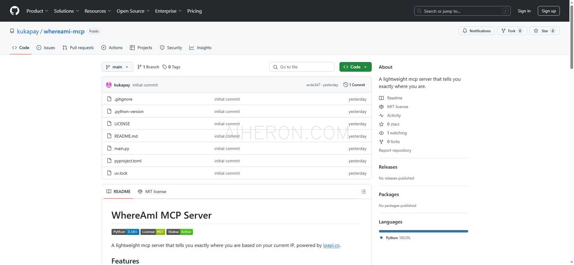 WhereAmI MCP Server