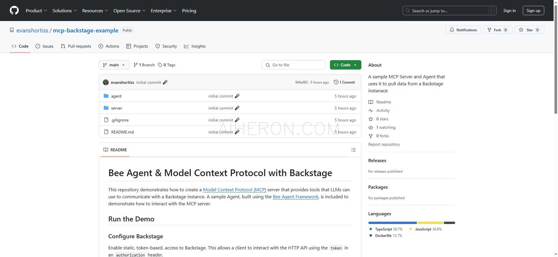 Bee Agent &amp; Model Context Protocol with Backstage