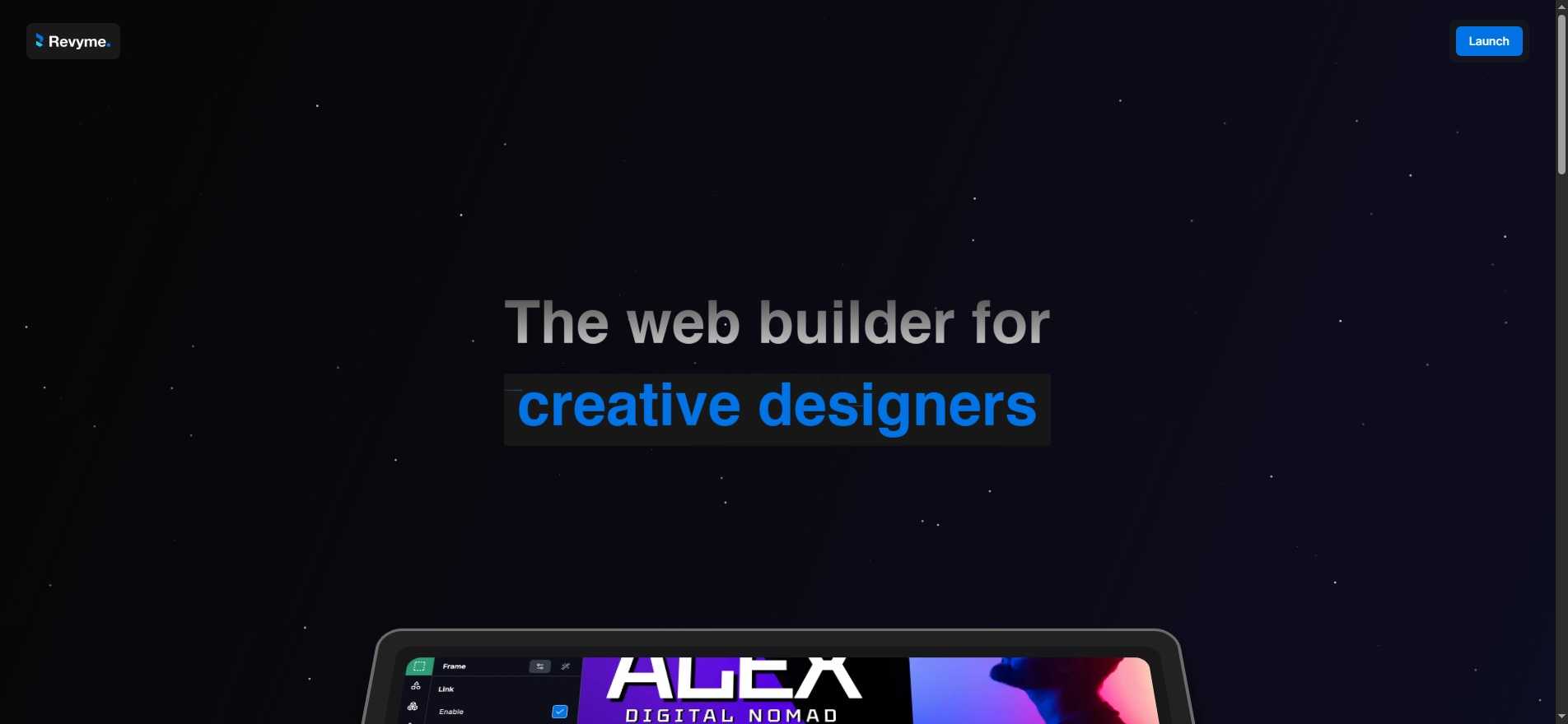 Revyme - Build Stunning Animated Websites