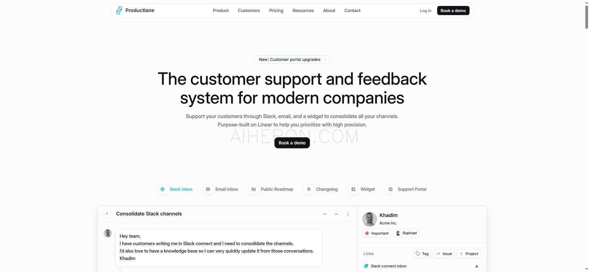 Productlane | Customer Support and Feedback System for B2B