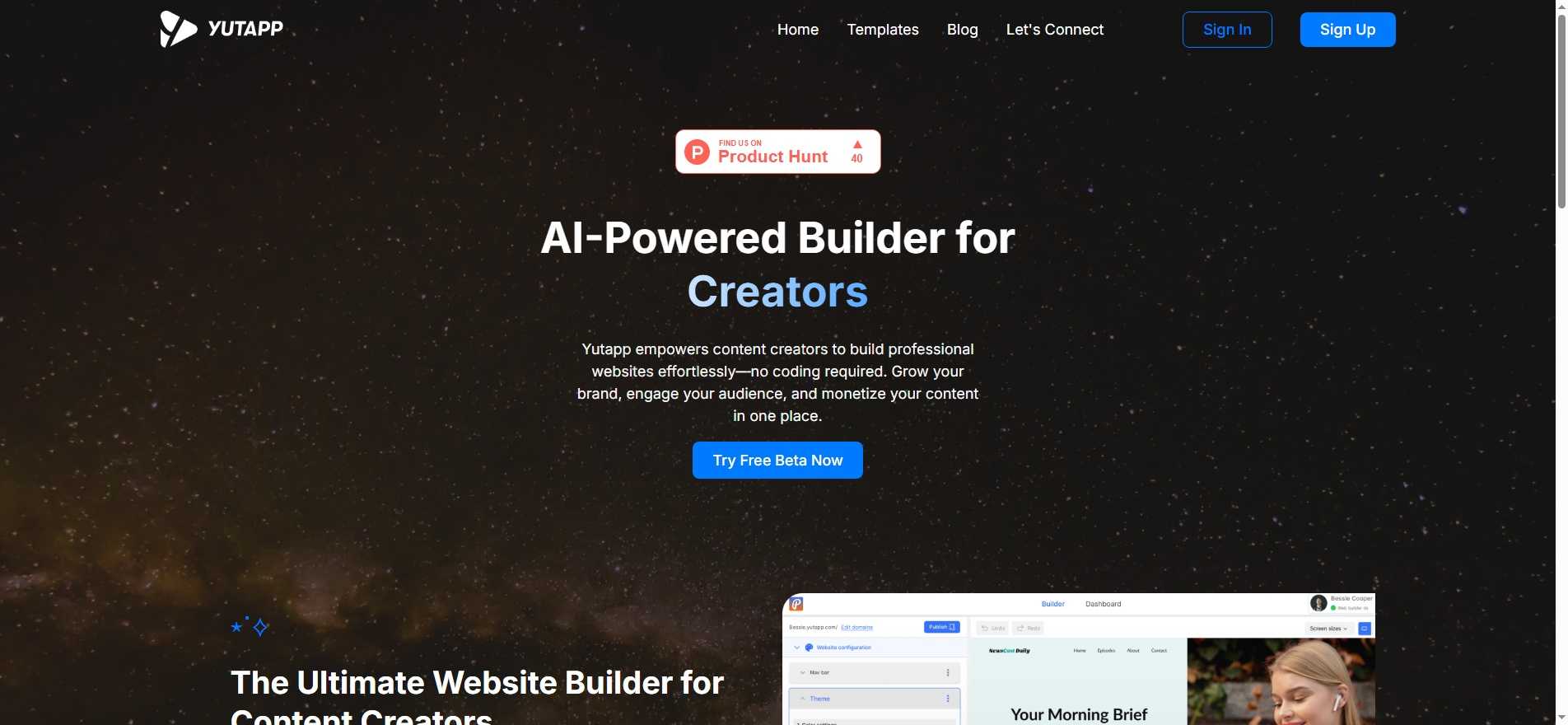 Yutapp - Create & Monetize Your Content Creator Website