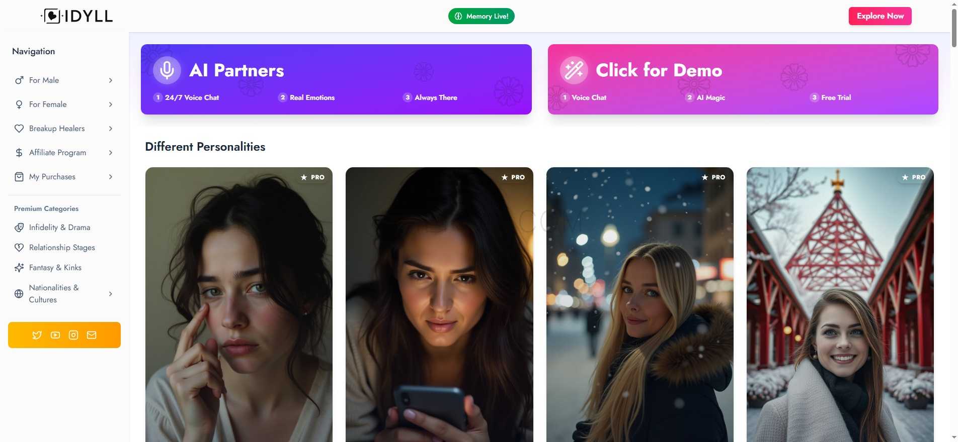 Idyll – AI Voice Chat Virtual Girlfriend & Boyfriend