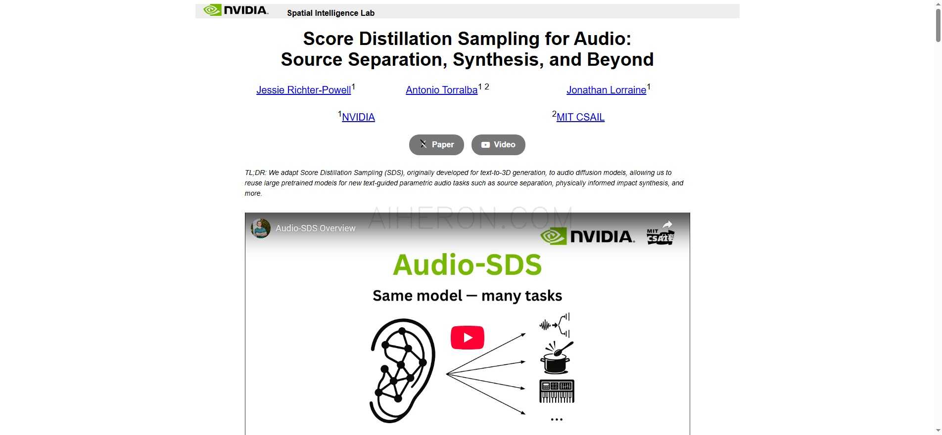 Audio-SDS通过文本引导的扩散模型实现源分离和音效合成，无需专门训练。