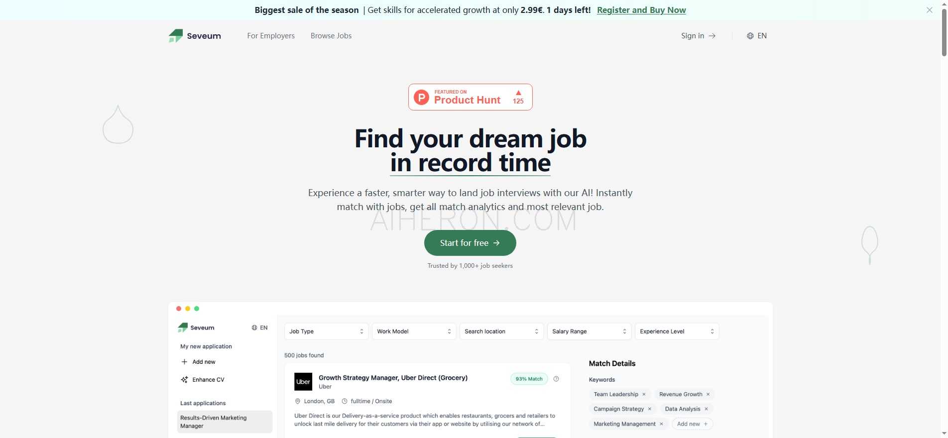 Accelerate your job search with AI-powered insights and personalized recommendations.