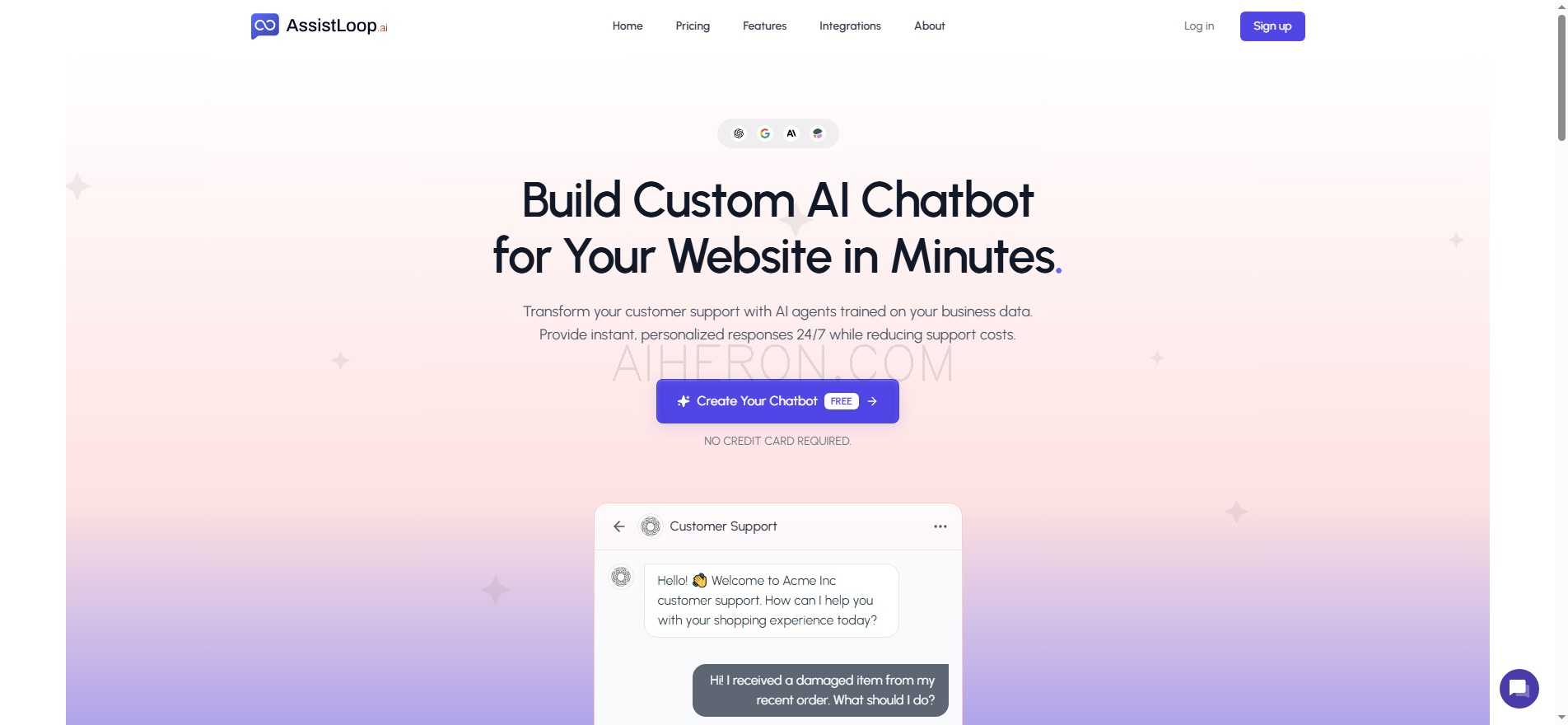 Custom AI Chatbot for Your Website | AssistLoop.ai