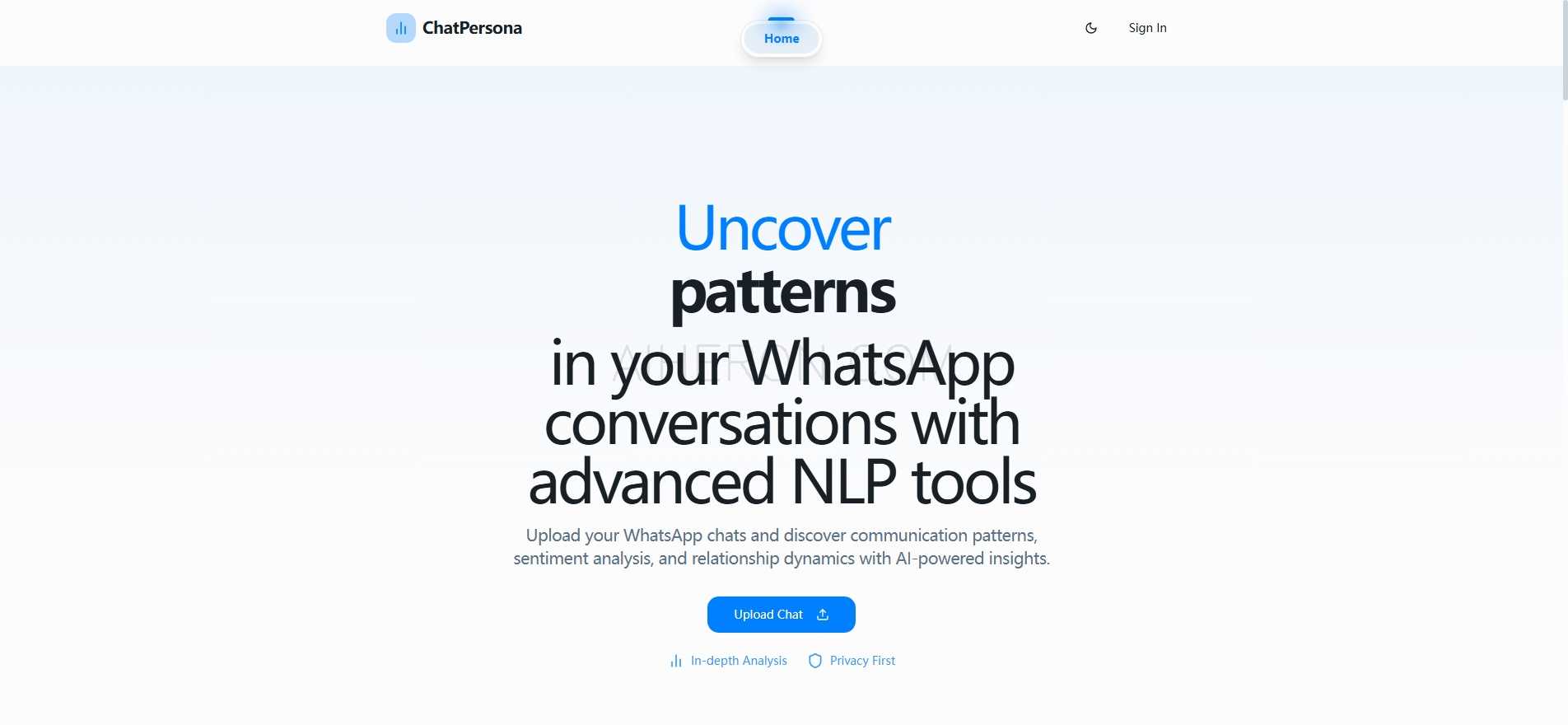 ChatPersona - WhatsApp Chat Analysis
