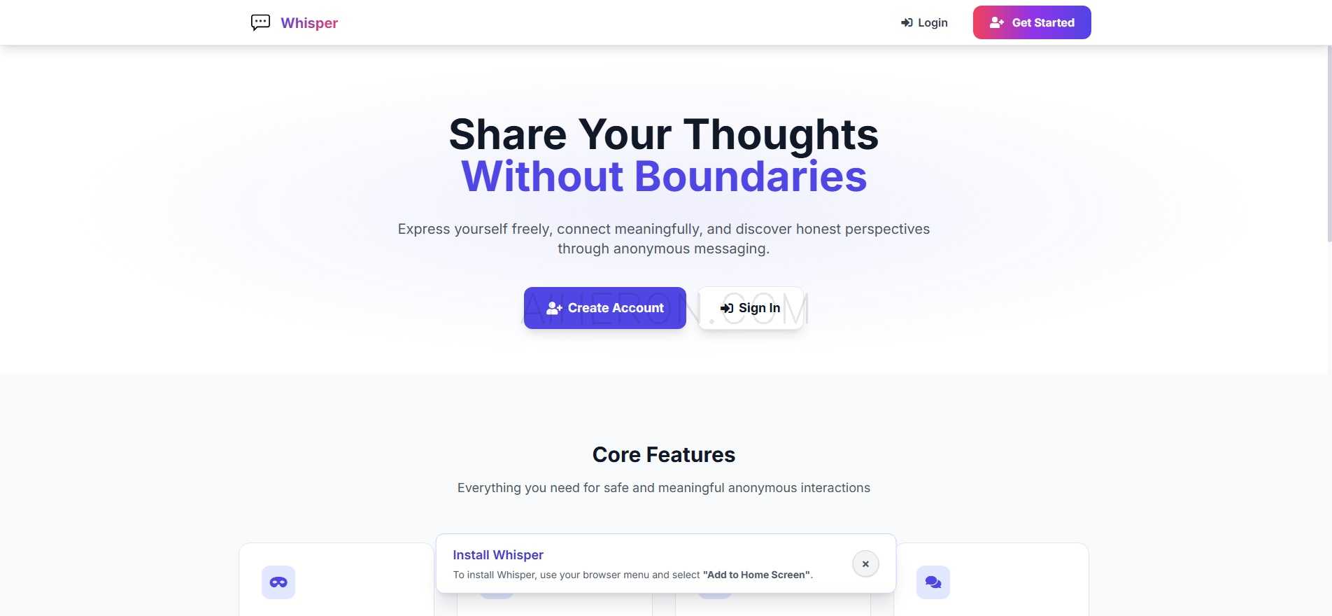 Whisper - Anonymous Messages