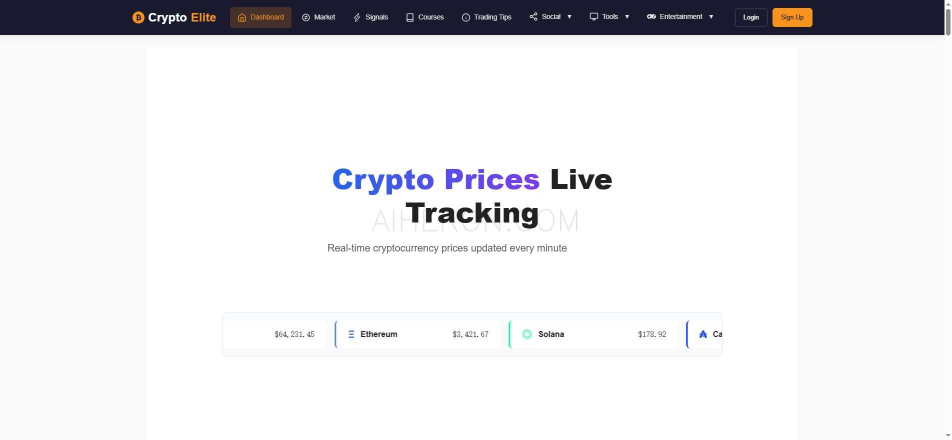 CryptoIQ - Live Crypto Prices
