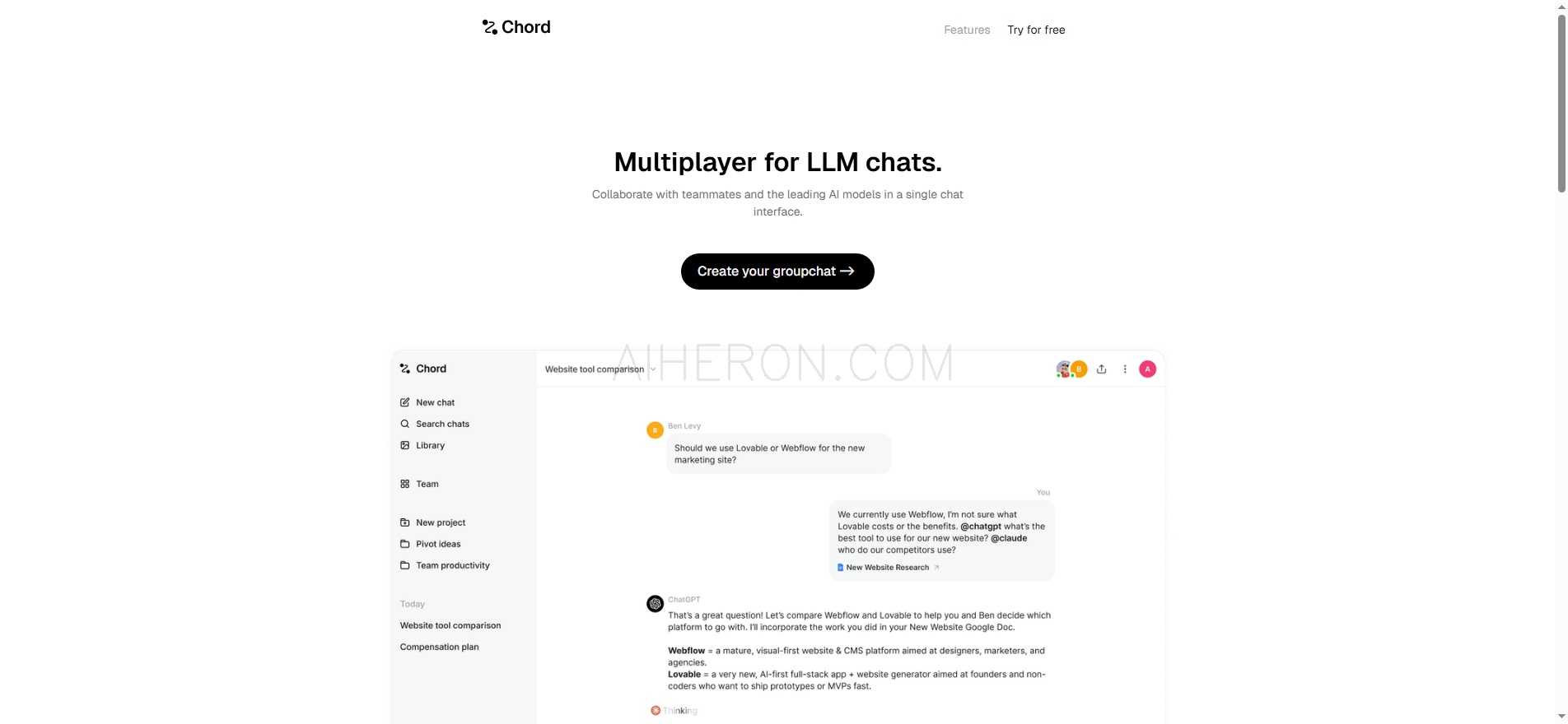 Chord - LLM Group Chats