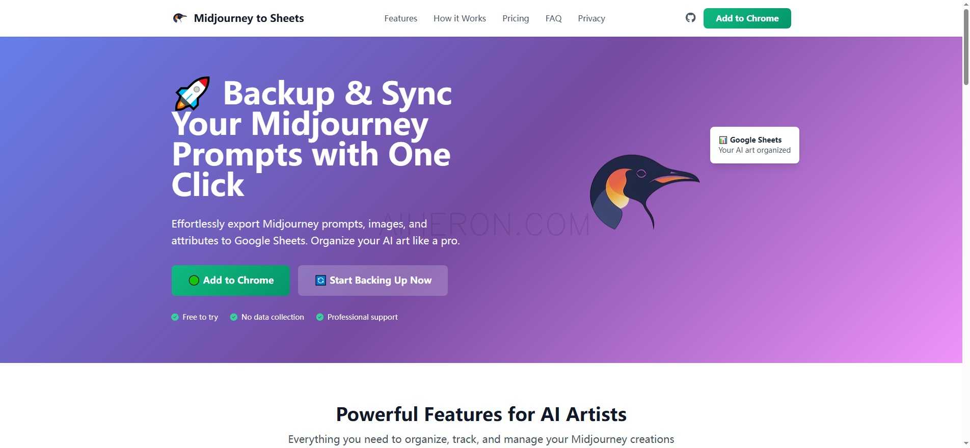 Midjourney to Google Sheets - Backup & Sync Your AI Art