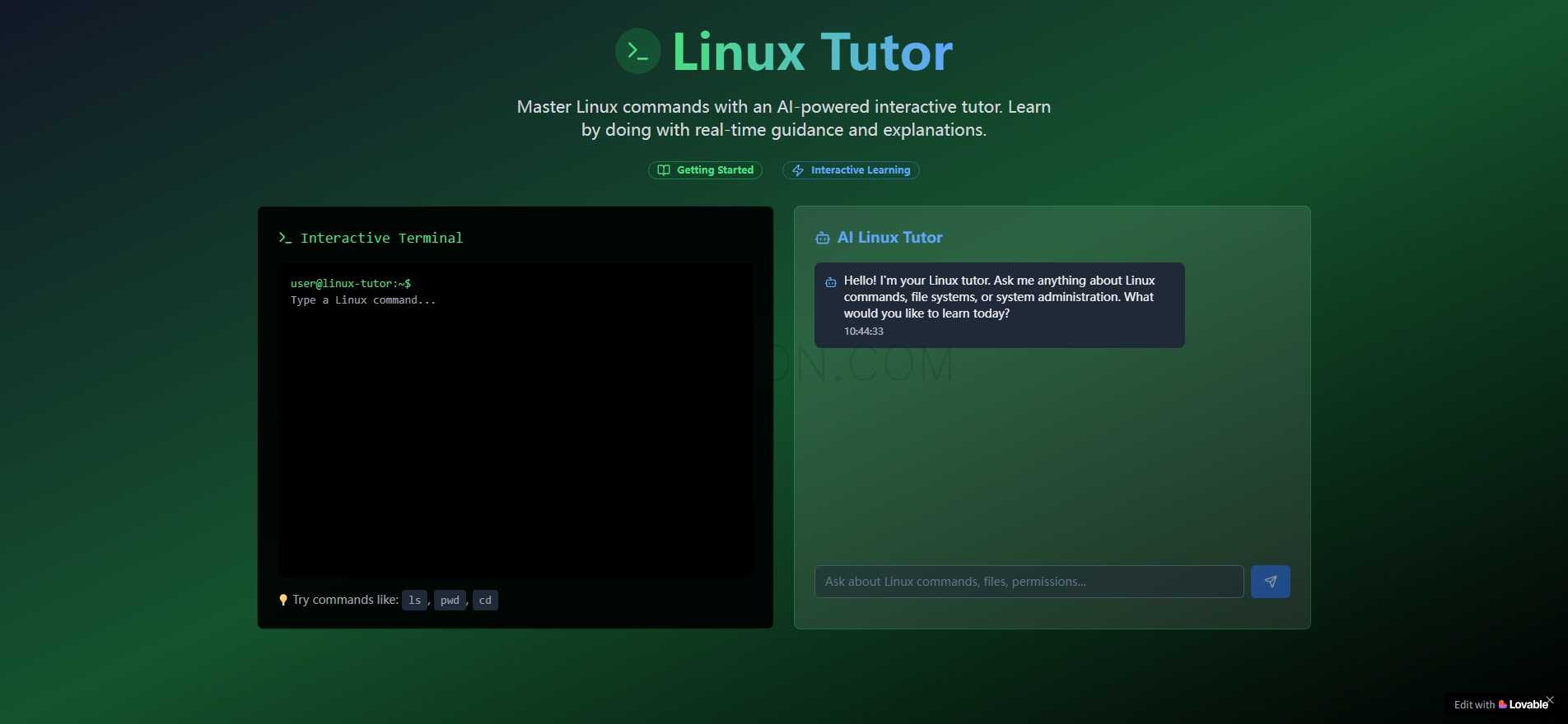 通过 AI 助手实时学习和掌握 Linux 命令，提升操作技能。