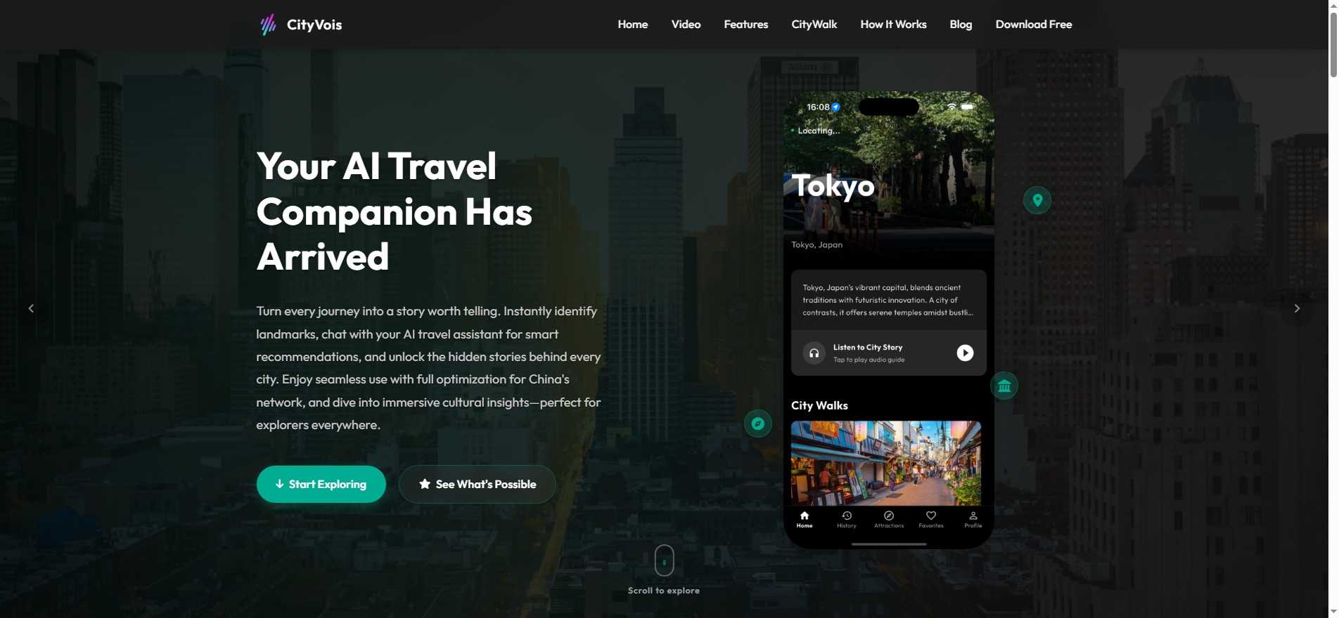 CityVois - AI Travel Companion for Solo Travelers