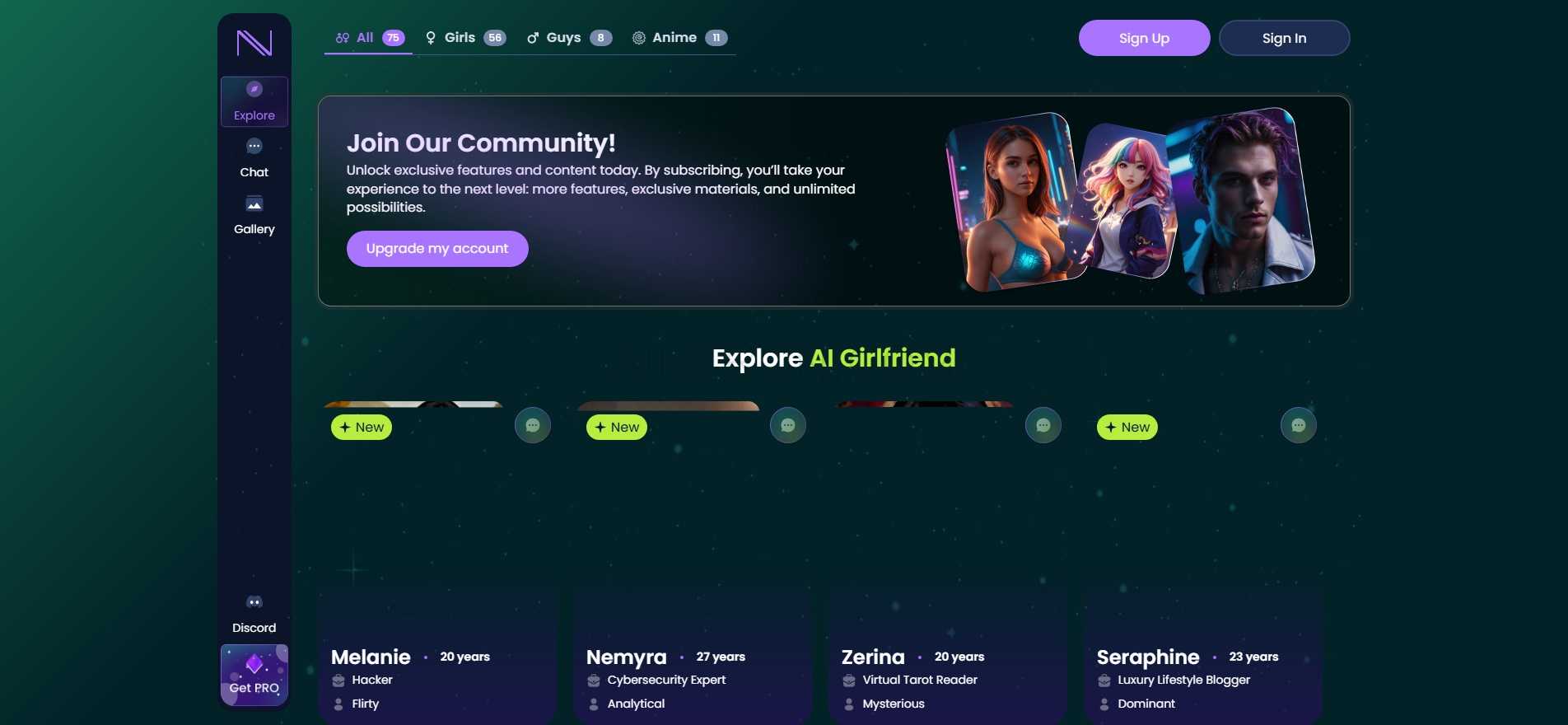 Create Your AI Girlfriend for Live Chat Now