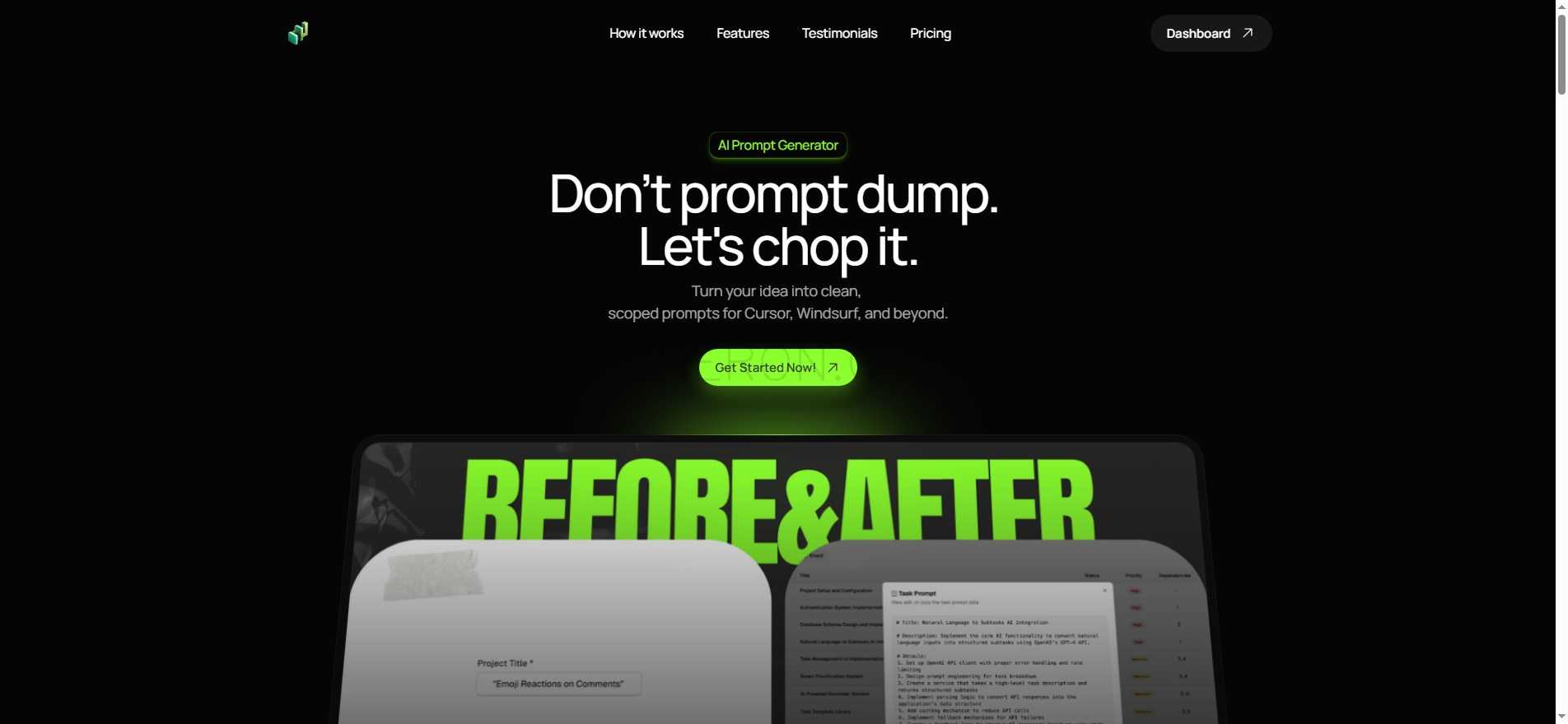 ChopTask – Turn Ideas into AI-Ready Code Tasks
