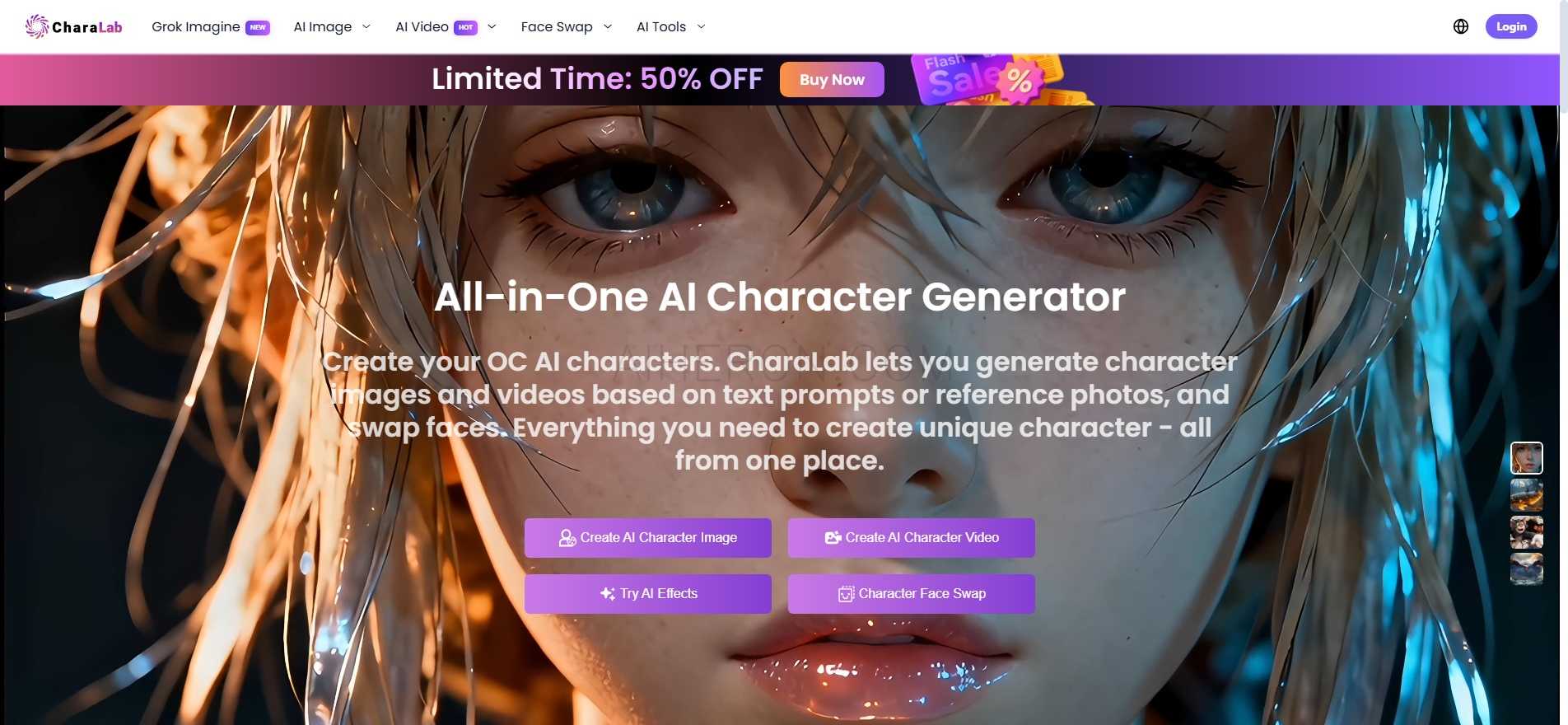 一站式AI角色创作平台,从文字到角色,从静态到动态,释放你的想象力。