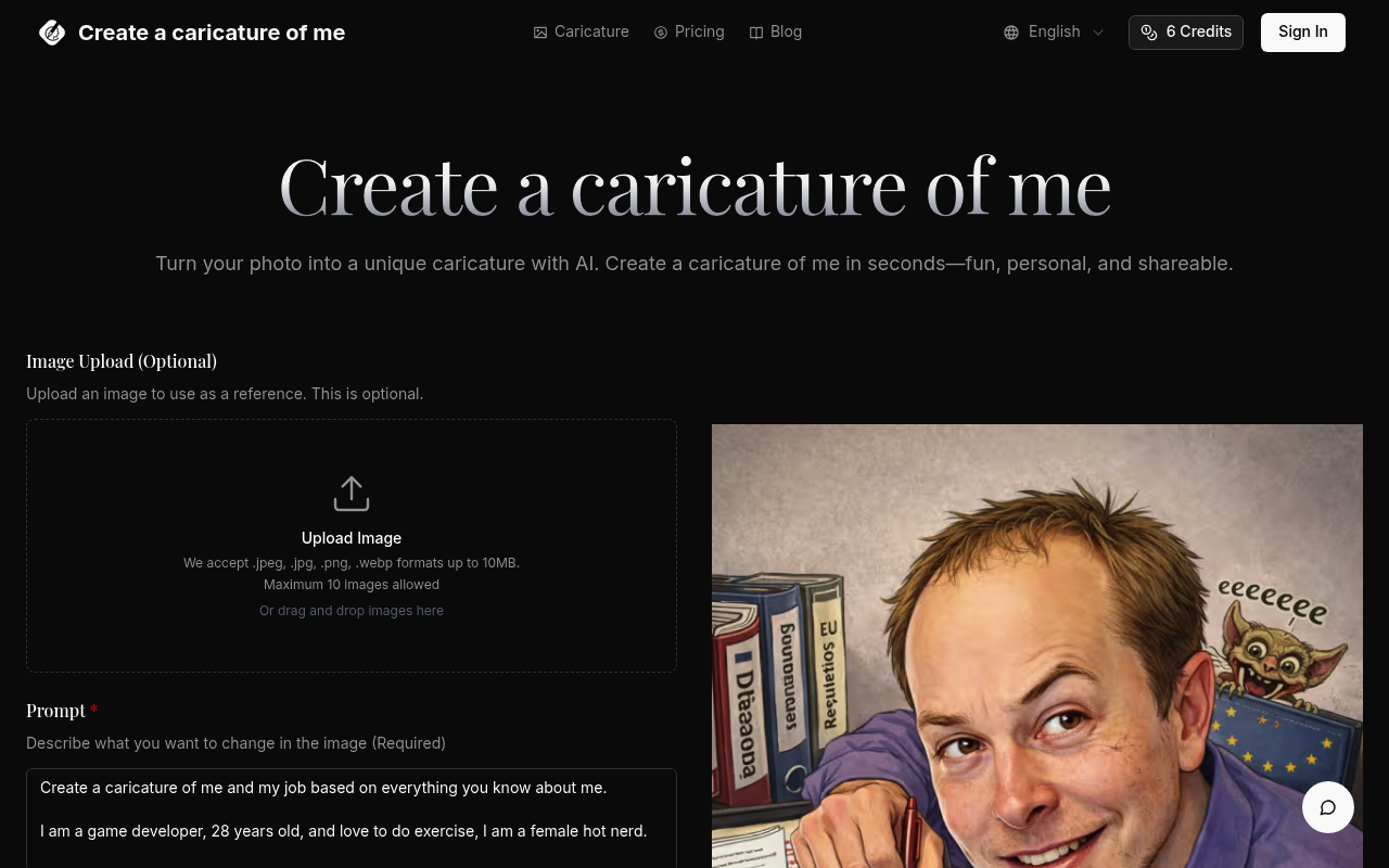 Create a Caricature of Me | AI Photo to Caricature