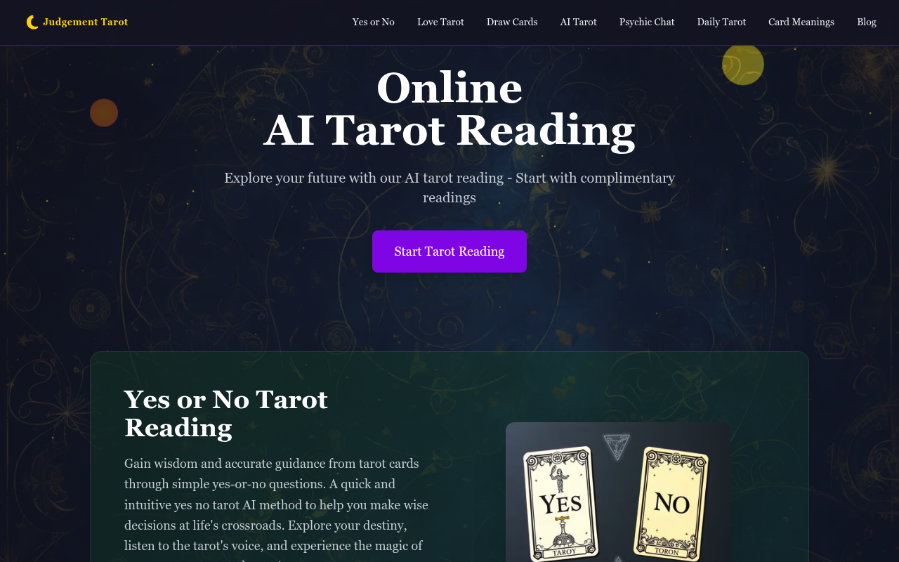 Judgement Tarot - Online AI Tarot Reading & Psychic Chat